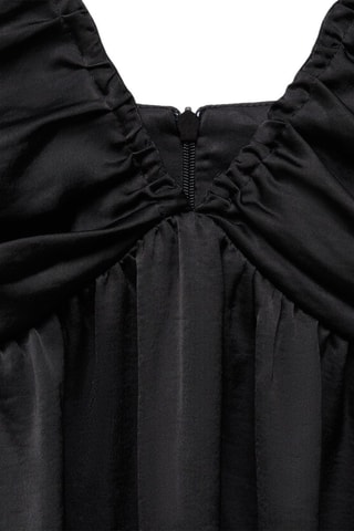 Robe longue plissée - Noir