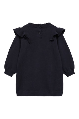 Robe maille volant - Bleu marine