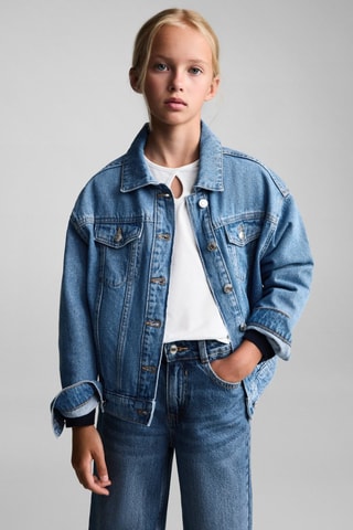 Blouson jean poches - Bleu