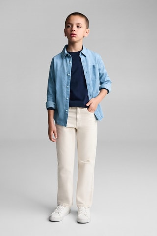 Chemise regular-fit denim - Bleu