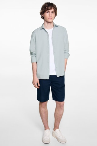 Chemise regular fit coton - Bleu clair