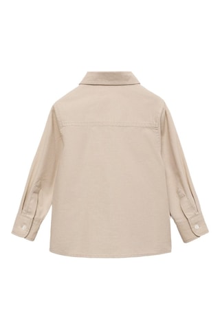 Chemise coton à poche - Ivoire