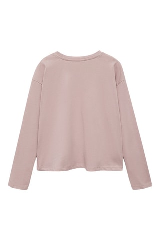 T-shirt brodé perles - Rose