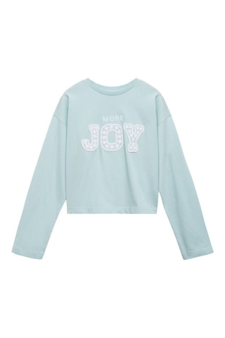 T-shirt coton imprimé - Vert d'eau