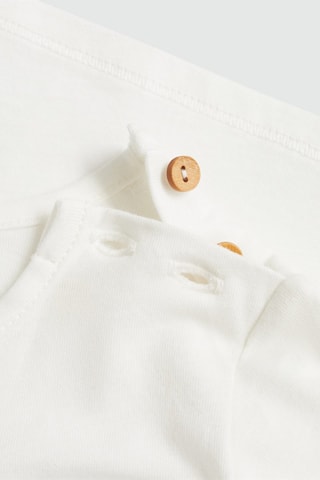 T-shirt coton imprimé - Blanc cassé
