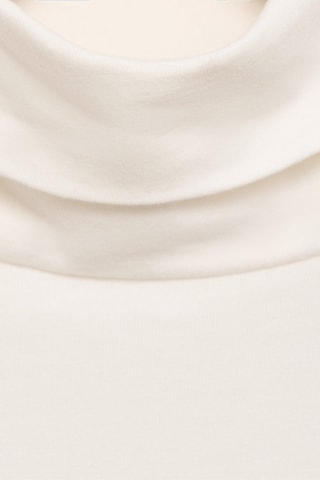 T-shirt manches longues col roulé - Blanc cassé