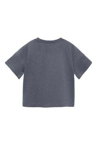 T-shirt coton poche - Pétrole