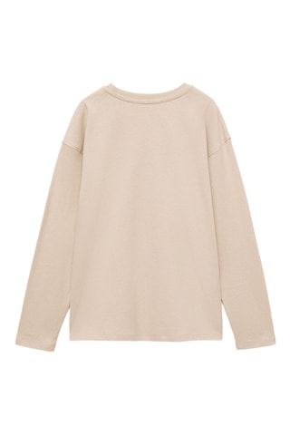T-shirt coton imprimé - Sable