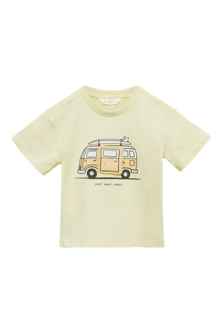 T-shirt imprimé relief - Jaune
