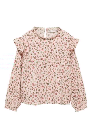 Blouse en imprimé floral - Blanc cassé