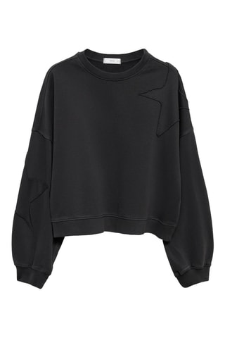 Sweat-shirt étoiles brodées - Anthracite
