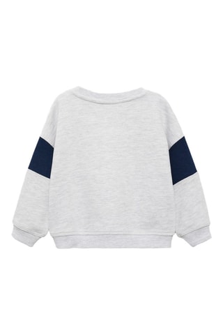 Sweat-shirt imprimé message - Gris chiné