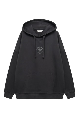 Sweat-shirt imprimé capuche - Anthracite