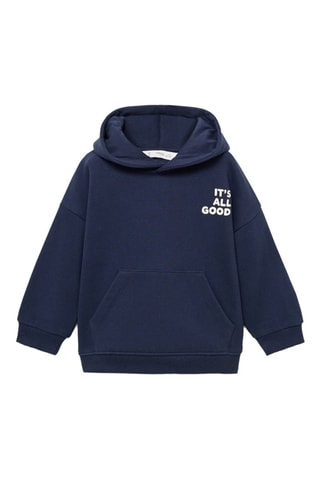 Sweater message imprimé - Bleu marine