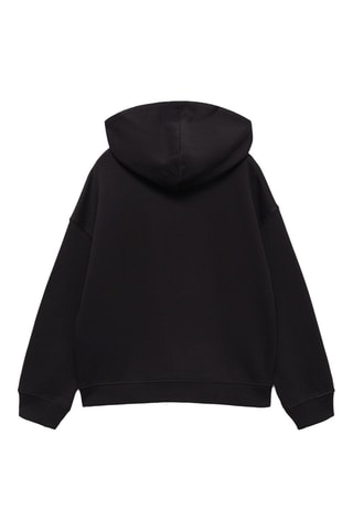 Sweat-shirt zippé à capuche - Noir