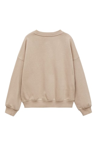 Sweat-shirt coton imprimé - Brun