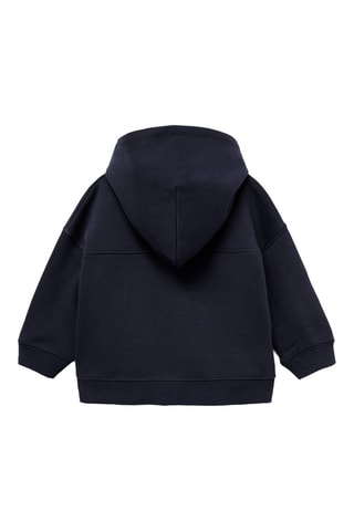 Sweat-shirt imprimé capuche - Bleu marine