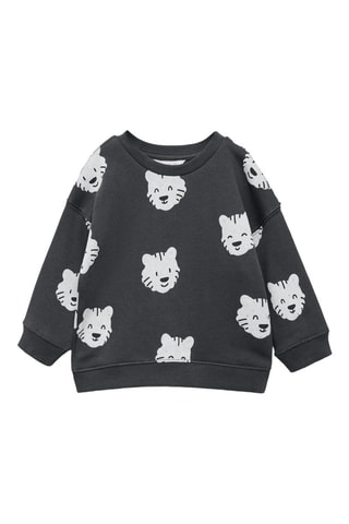 Sweat-shirt imprimé tigres - Anthracite