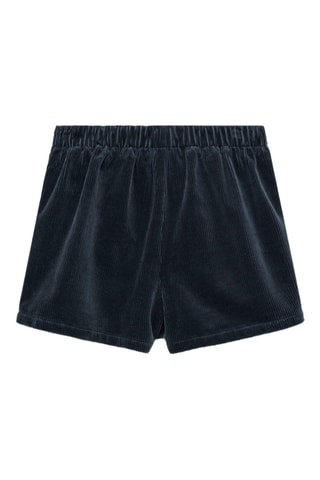 Jupe short velours côtelé - Bleu marine