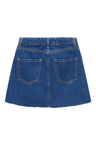 Jupe plissée denim - Bleu marine