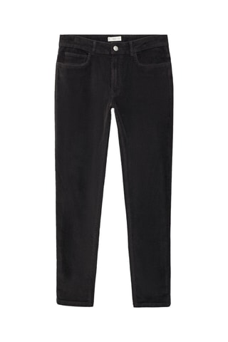 Pantalon slim fit en velours côtelé - Anthracite