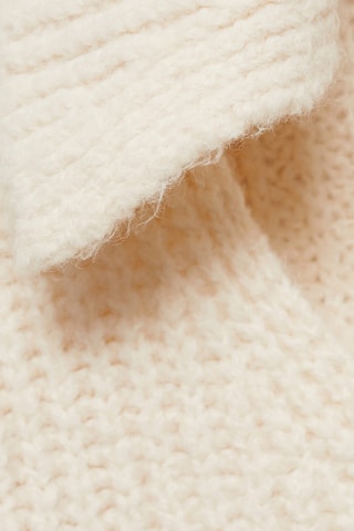 Pull-over maille col en V - Ecru