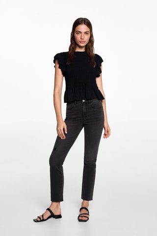 Jean slim crop - Noir