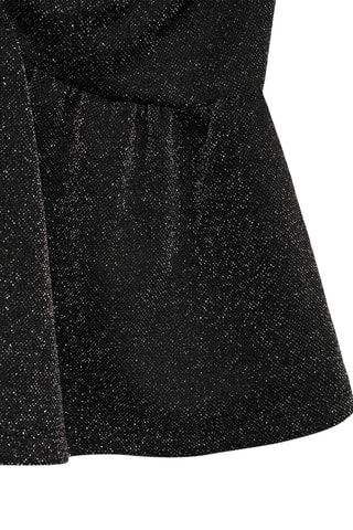 Top emmanchures américaines maille Lurex - Noir