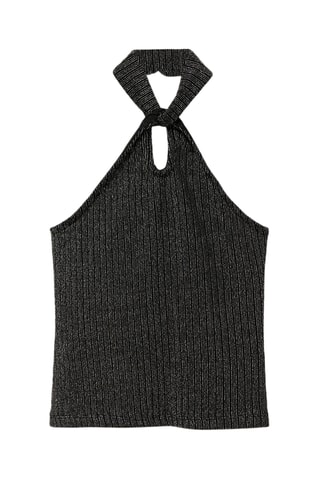 Top emmanchures américaines Lurex - Noir
