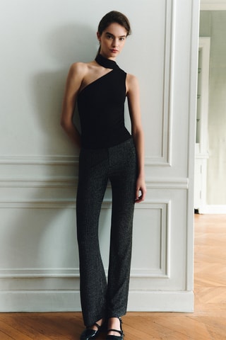 Top asymétrique nœud - Noir
