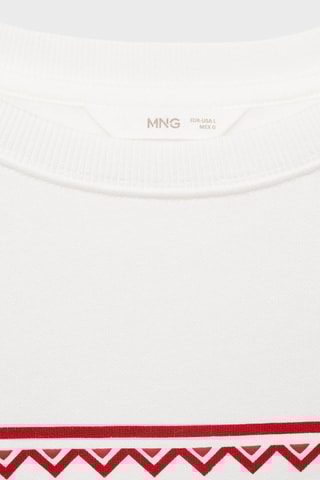 Sweat-shirt imprimé Noël - Blanc cassé