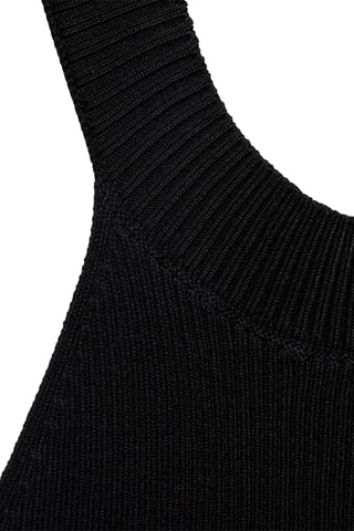 Top maille emmanchures américaines - Noir