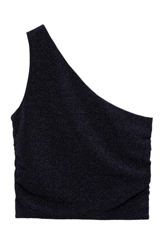 Top asymétrique Lurex - Bleu