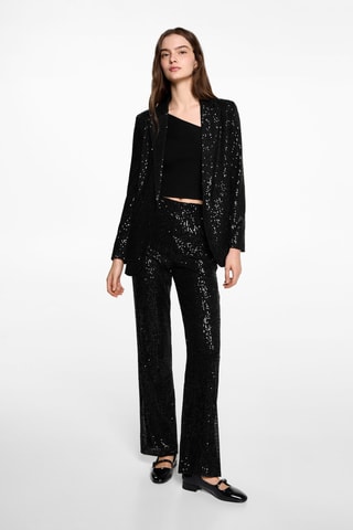 Veste tailleur paillettes - Noir