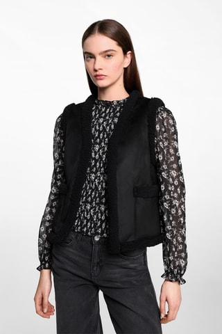 Gilet combiné moutonné - Noir