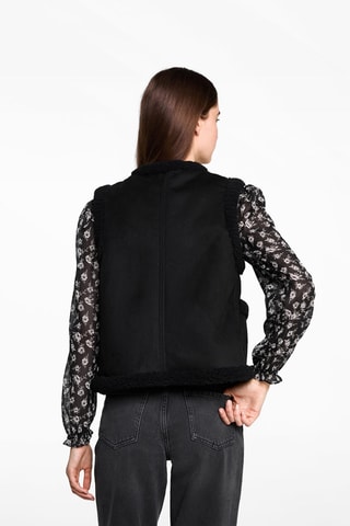 Gilet combiné moutonné - Noir