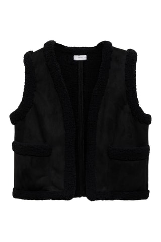 Gilet combiné moutonné - Noir