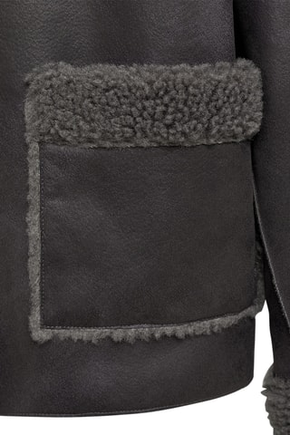 Blouson doublé imitation mouton - Anthracite