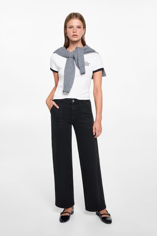 Jupe-culotte poches - Noir