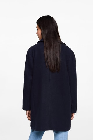 Manteau drap de laine poches - Bleu marine