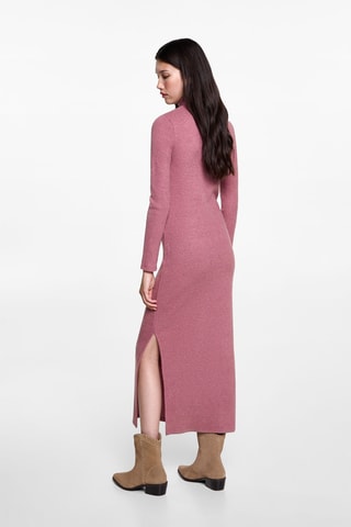 Robe col montant - Rose clair