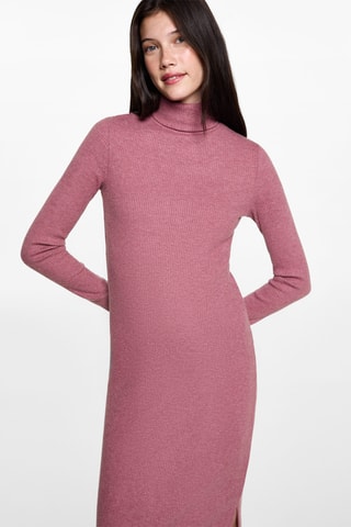 Robe col montant - Rose clair