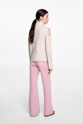 Pull-over maille ouvertures - Ecru