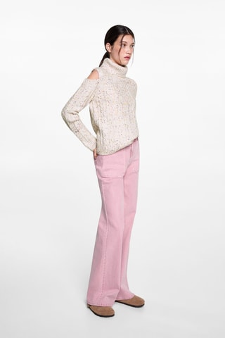 Pull-over maille ouvertures - Ecru