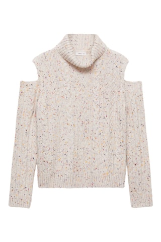 Pull-over maille ouvertures - Ecru