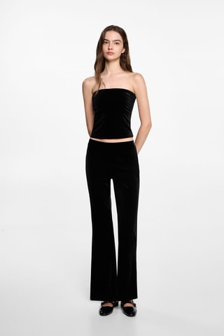 Top bandeau velours - Noir