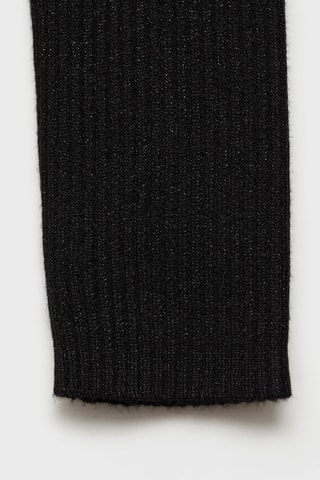Robe maille côtelée Lurex - Noir