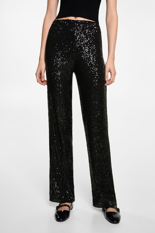 Pantalon paillettes - Noir