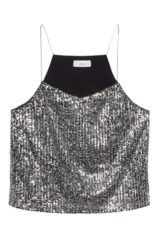 Top à paillettes - Argenté