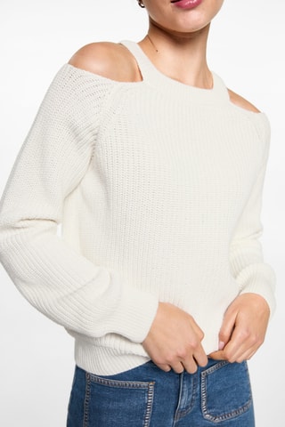 Pull-over épaules découvertes - Blanc cassé